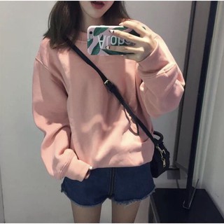 Tay dài Sweater màu cà rốt