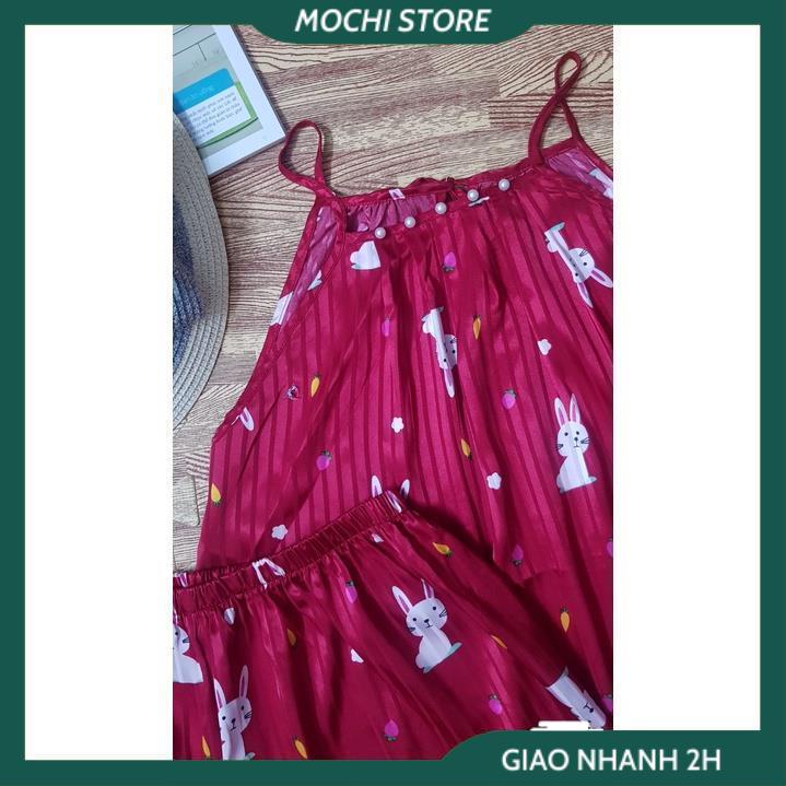 Đồ Mặc Nhà, Đồ Bộ, Bộ Yếm Nữ Quần Sọc Nhiều Họa Tiết Chất Satin Lụa Cao Cấp Form Dáng Dưới 60kg Mặc Vừa. | BigBuy360 - bigbuy360.vn