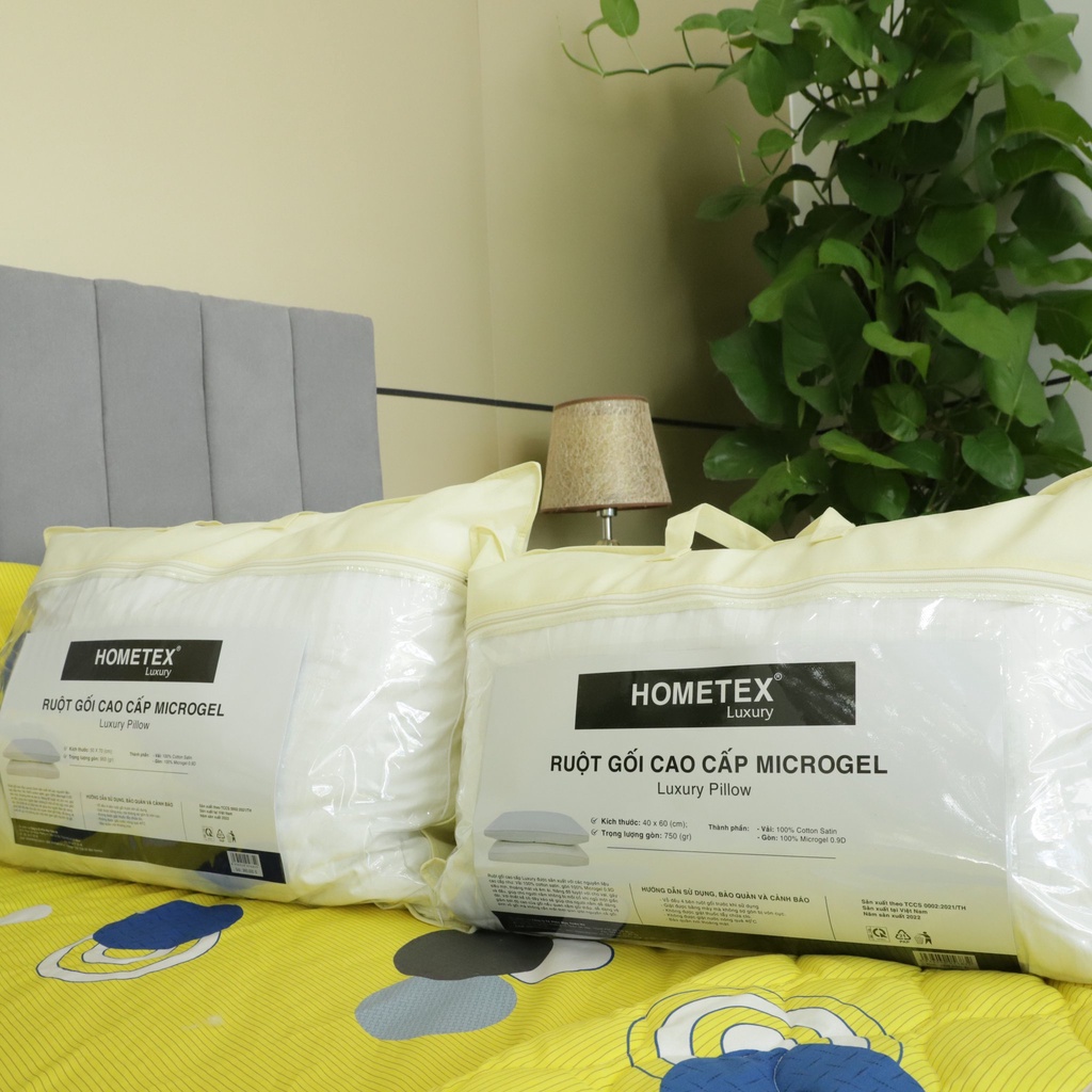Ruột Gối Đầu Nằm Cao Cấp Microgel - Hometex Luxury Gòn Siêu Nhẹ Thoáng Mát Em Ái Duy Nhật Store