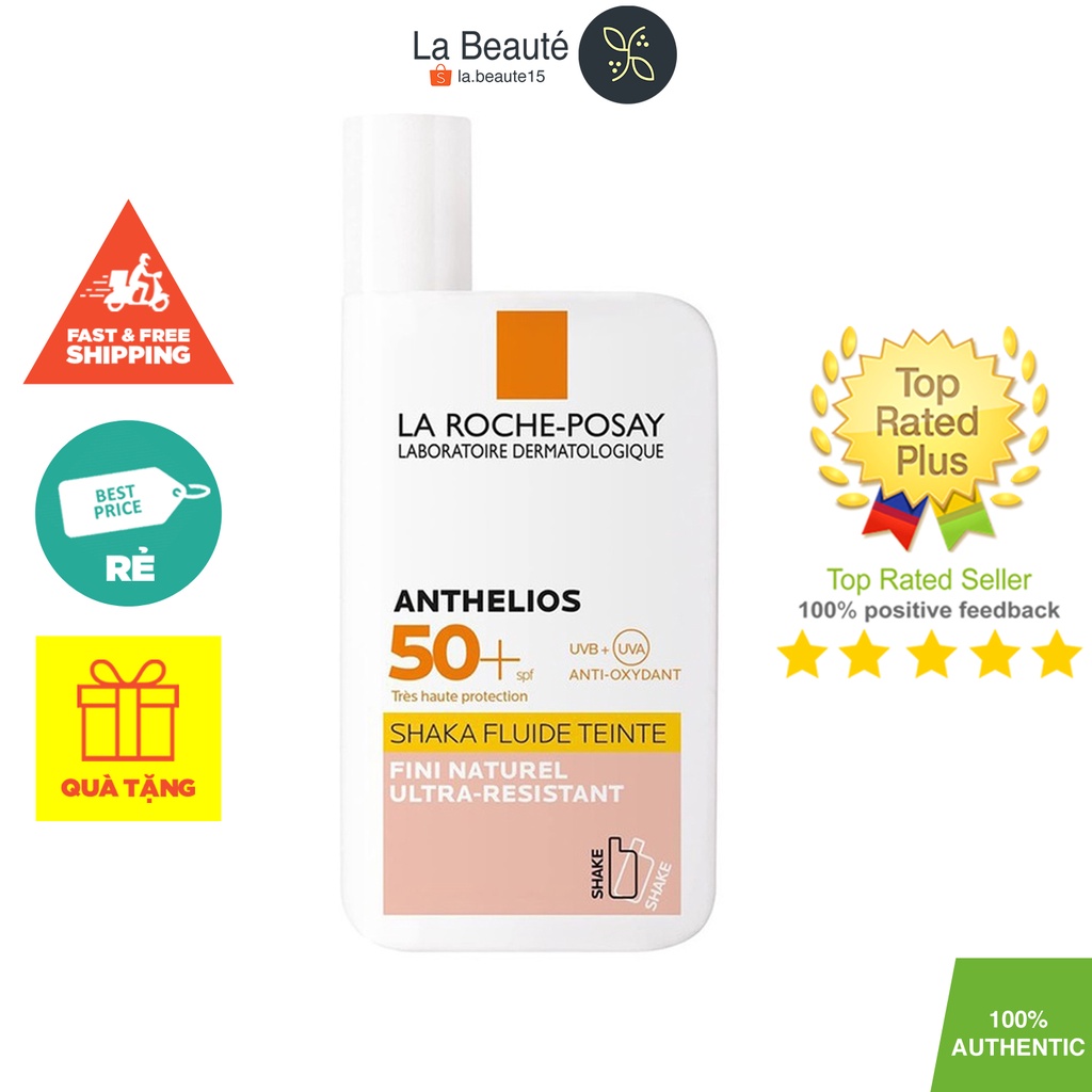 La Roche-Posay Anthelios Shaka Fluid SPF50+ Teinte - Kem Chống Nắng Có Màu 50ml