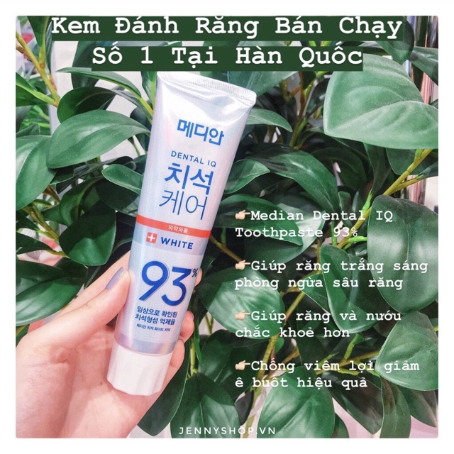 (4/2023) Kem đánh răng 120g Median 93% Hàn Quốc