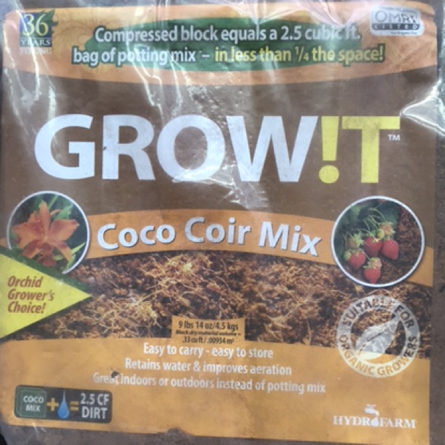 BỘT SƠ DỪA NHẬP KHẨU GROW!T - Coco Coir Mix Túi 4.5kg