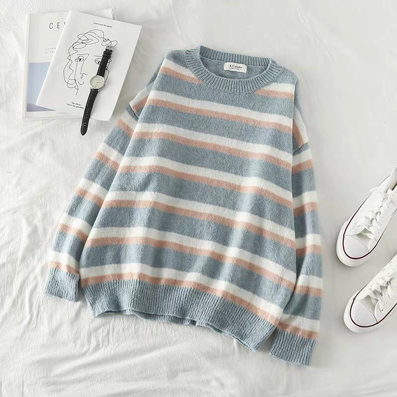 Set áo len + quần jean ulzzang