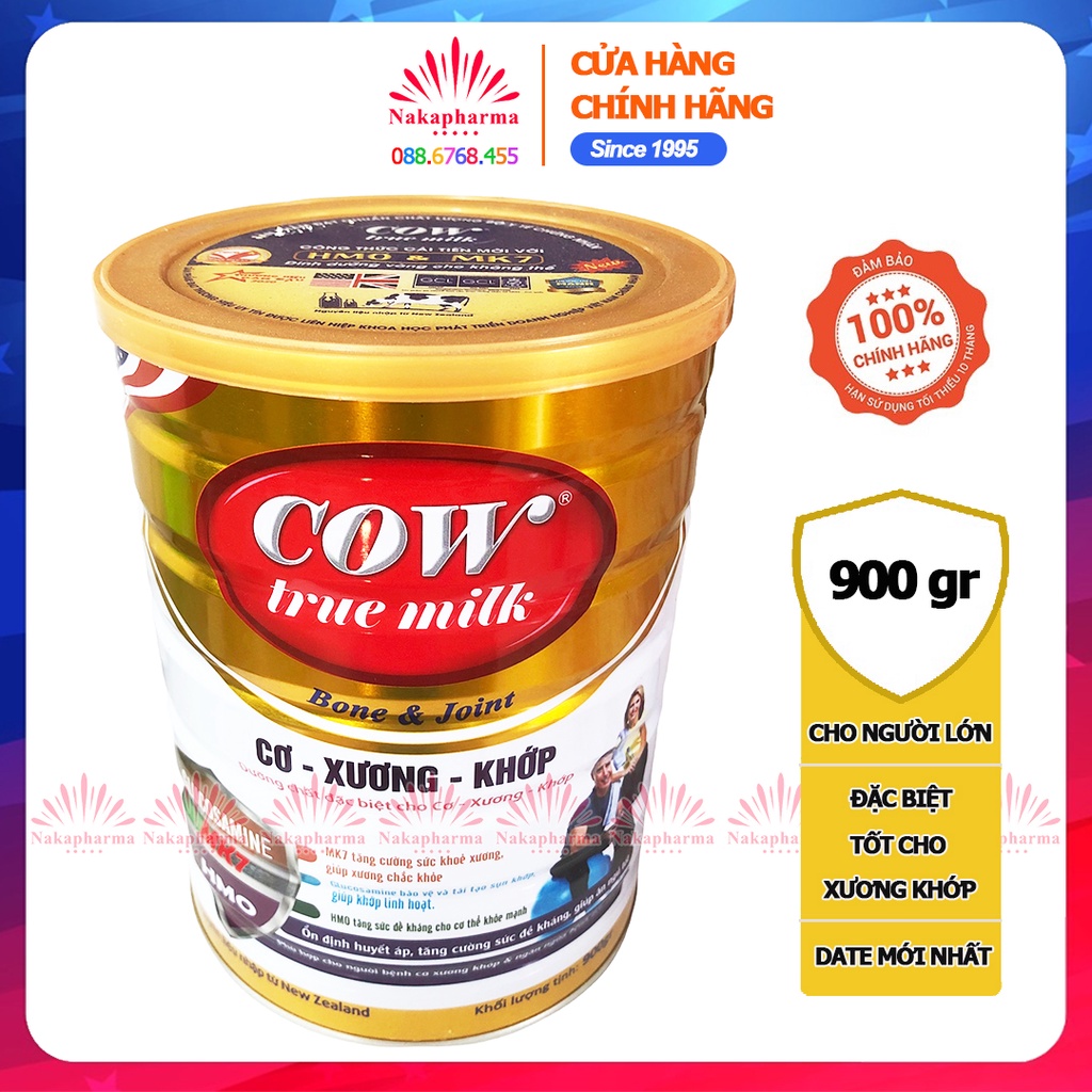 ✅ Sữa Cơ Xương Khớp Cow True Milk Bone & Joint 900g – Khuyên dùng cho người loãng xương, tiểu đường
