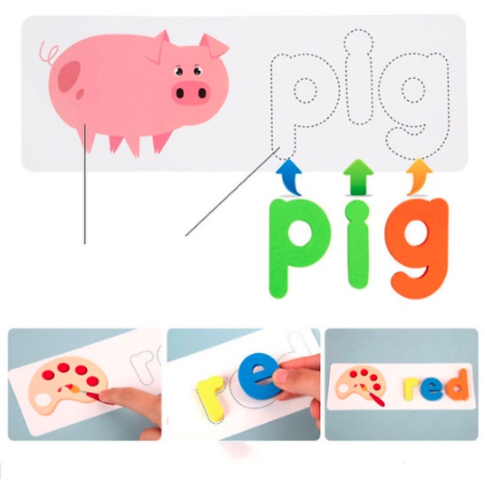 Bộ Đồ Chơi Học Đánh Vần Tiếng Anh Bằng Gỗ Cho Bé