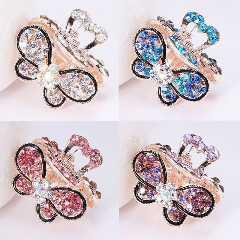 Kẹp tóc càng cua đính đá quý nhân tạo lấp lánh dành cho nữ