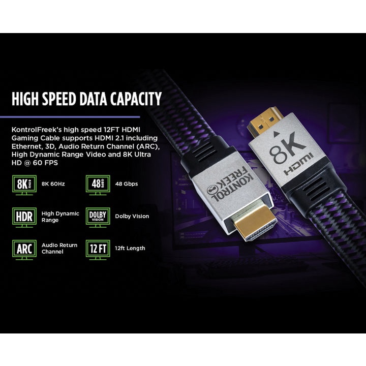 Cáp HDMI 2.1 8K KontrolFreek Ultra Gaming Cable 12FT - 3.6m