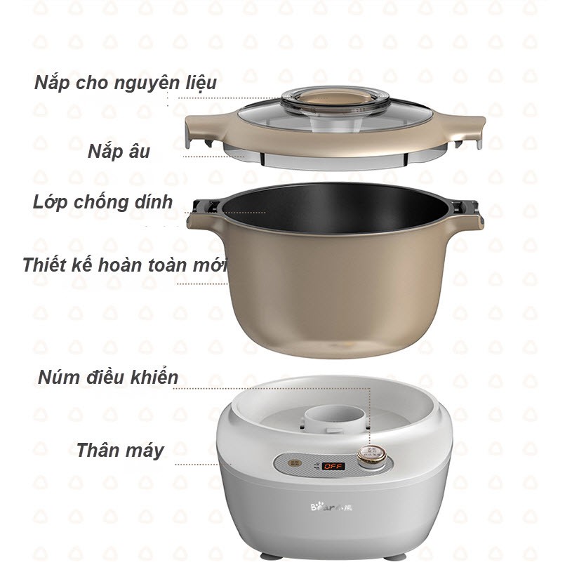 Hướng dẫn sử dụng máy trộn bột, nhào bột và làm bánh Bear HMJ-A50E2 2019 - Máy trộn, nhồi và ủ bột Bear 5L HMJ-A50E2