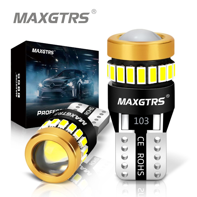 Set 2 bóng đèn LED MAXGTRS T10 điện áp 9-48V W5W 12V/24V nhiều màu tùy chọn cho xe bán tải