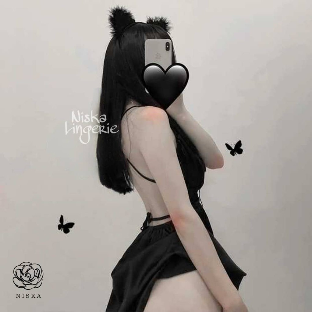 Đầm ngủ satin - Váy ngủ satin - Mã D108