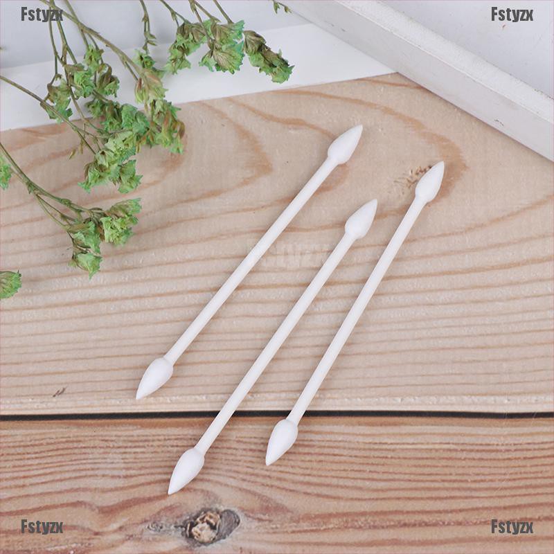 Set 25 chiếc tăm bông chất liệu cotton vệ sinh tai nghe sử dụng một lần tiện lợi