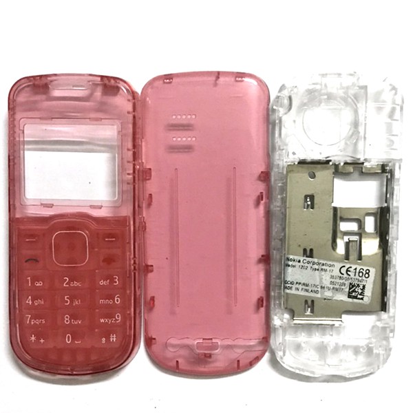 Bộ vỏ Nokia 1202 kèm phím (chọn màu đen và trong suốt màu)