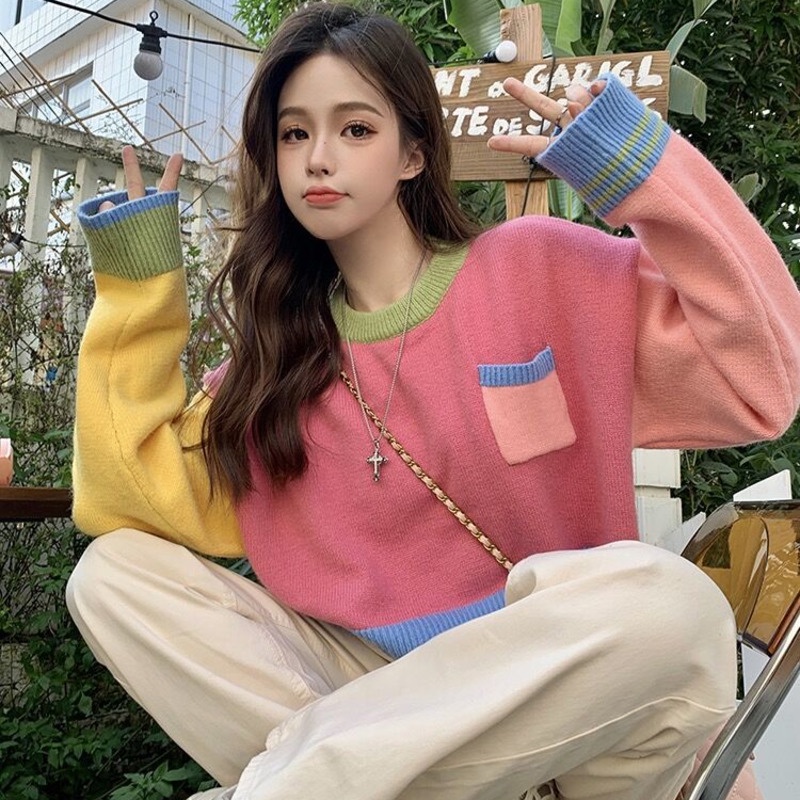 Áo sweater Tay Dài Dáng Rộng Thiết Kế Mới Thời Trang Dành Cho Mùa Thu