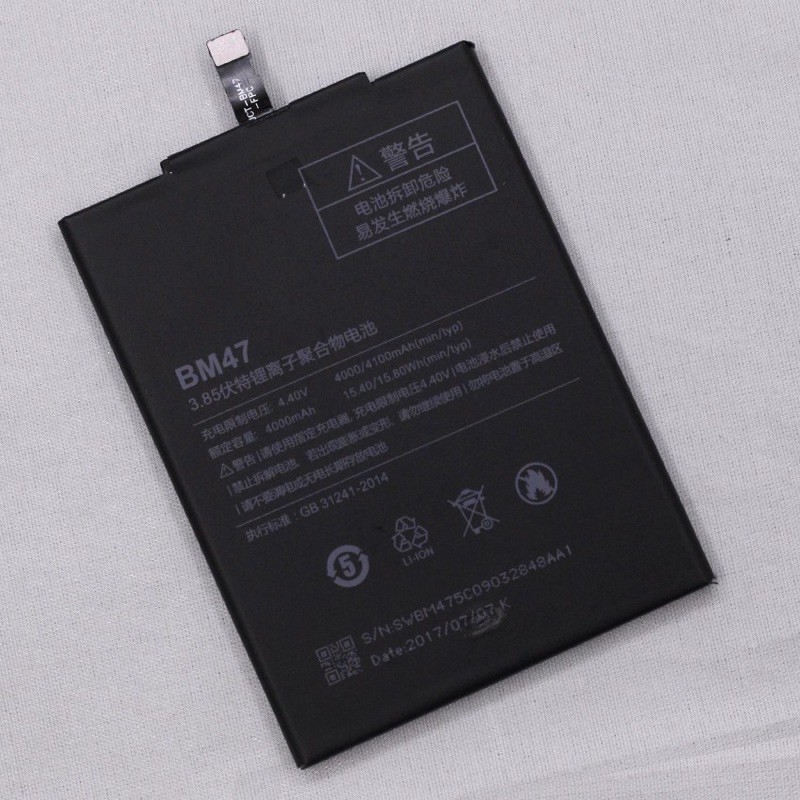 Pin Xiaomi Redmi 4X (BM47) dung lượng 4100mAh Zin / Pin Xiaomi Redmi 3 (BM47) xịn bảo hành 12 tháng