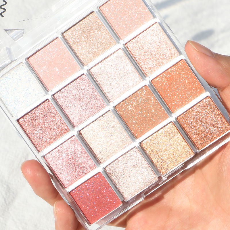 Super fire new sunset starry sky eyeshadow palette ins students cheap daily high-value matte pearlescent earth color lasting