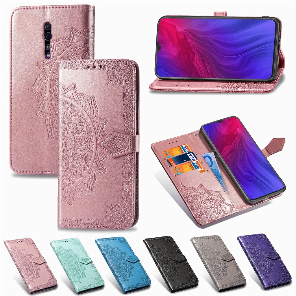 Bao da PU nắp lật dạng ví đựng thẻ và giá đỡ chuyên dụng cho OPPO Reno A Z Realme 6 C3 5 Pro Q | BigBuy360 - bigbuy360.vn