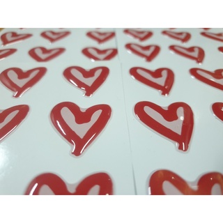 Sticker Hình Trái Tim Nổi 3D