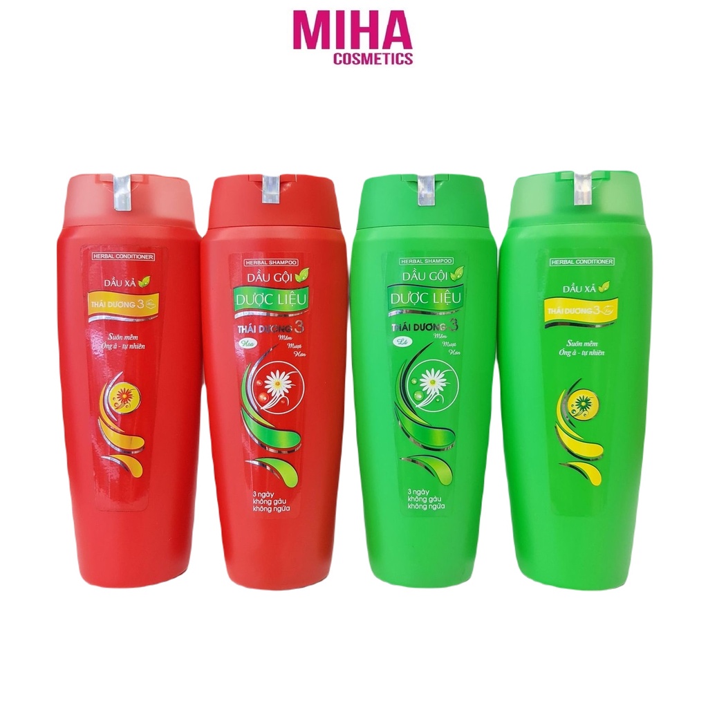 Dầu Gội Hoặc Dầu Xả Dược Liệu Thái Dương 3 Hương Lá Hoặc Hoa 200ml