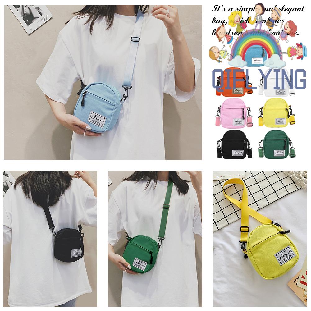 Túi Đeo Chéo Mini Bằng Vải Bạt Thời Trang Cho Nữ