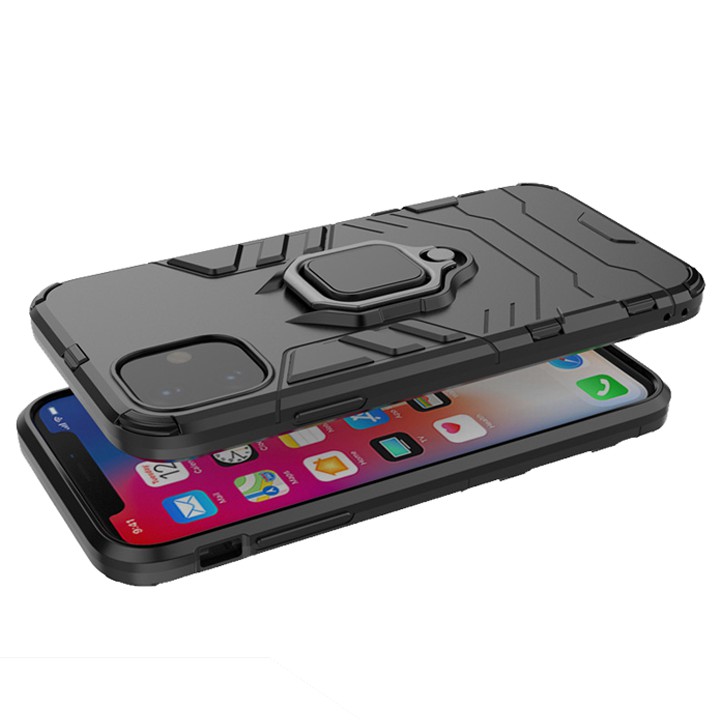 Ốp lưng Apple iPhone 12 💥𝐅𝐑𝐄𝐄 𝐒𝐇𝐈𝐏💥 Ốp chống sốc Iron Man gắn giá đỡ iring hỗ trợ xem video, chống va đập mạnh