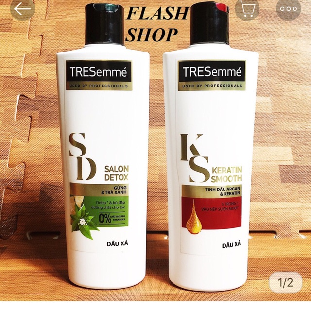 Dầu gội/Dầu xả TRESEMME 340G salon detox, keratin smooth, platinum strength