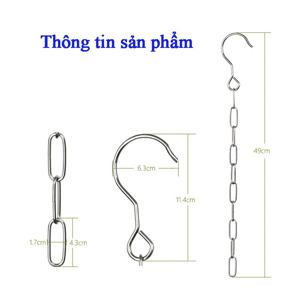 Móc Dây Xích Treo Quần Áo Thông Minh Tiết Kiệm Diện Tích