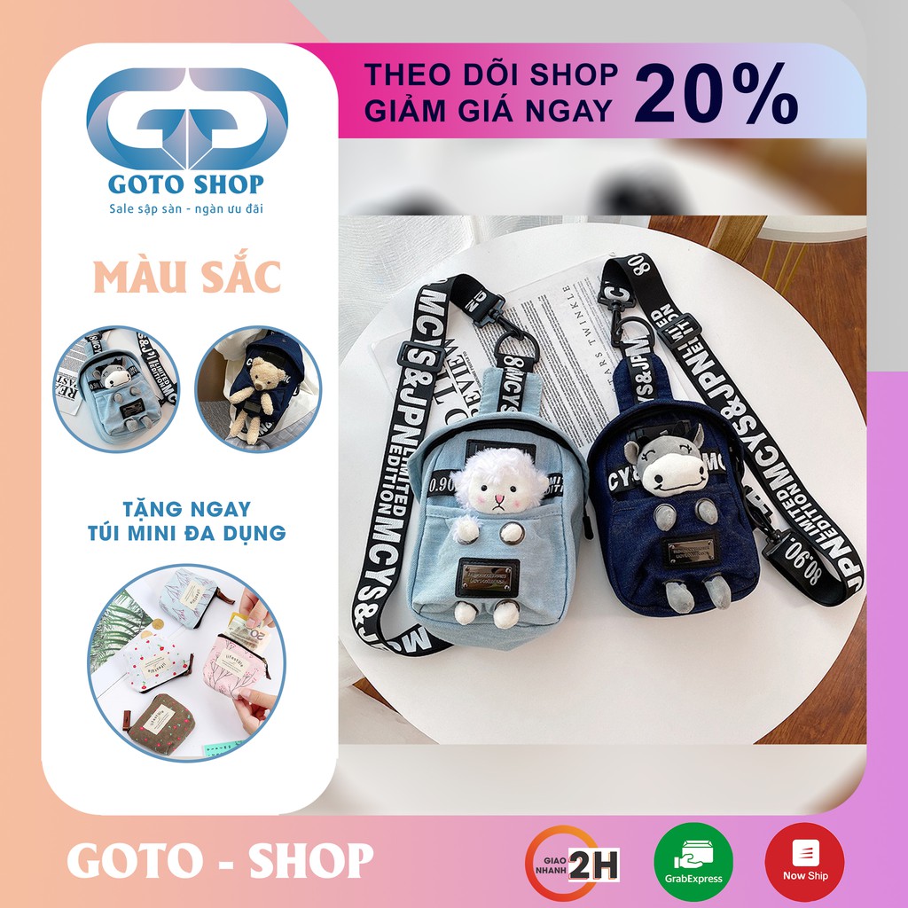 Túi Đeo Chéo Nữ 💥Freeship💥 Túi Đeo Chéo Nữ "Có Gấu" Đi Chơi Mini Cá Tính Đẹp Mê - Tặng Túi Mini đựng đồ đa dụng - CD8