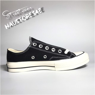 Giày vải thấp cổ đen, kem