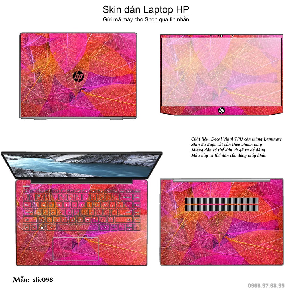 Skin dán Laptop HP in hình Hoa văn sticker _nhiều mẫu 10 (inbox mã máy cho Shop)