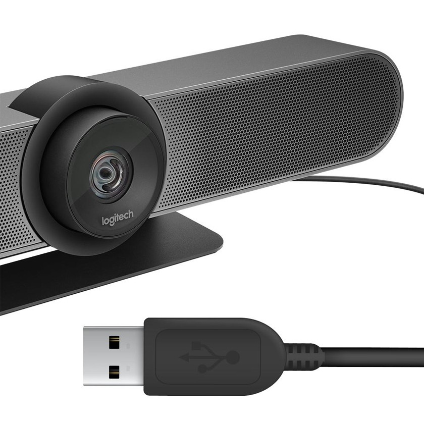 Logitech Meetup - Webcam Họp Trực Tuyến Camera Siêu Lớn, Góc Rộng 120*, Chất Lượng 4K