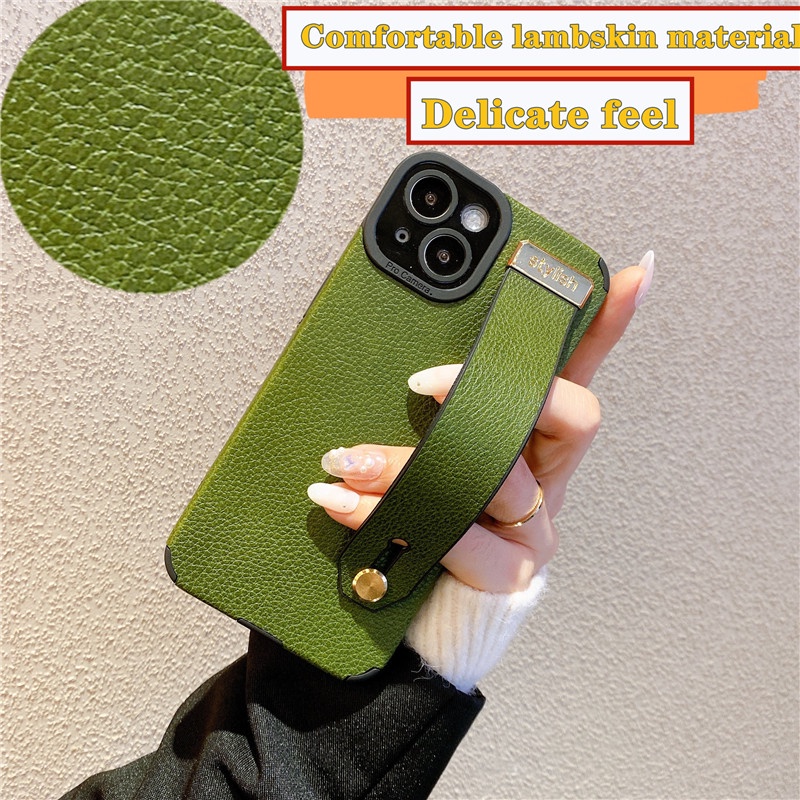 Ốp Điện Thoại Da Mềm Gắn Dây Đeo Cổ Tay Chống Sốc Cho iPhone 13 Pro MAX 12 11 Pro MAX XS MAX XR 7+ 8 Plus