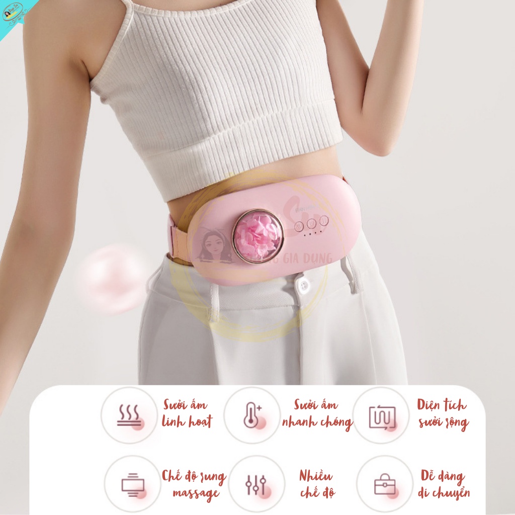 Máy Massage Chườm Bụng Kinh Đai Đeo Chườm Ấm Bụng Ngày Kinh Nguyệt Quà Tặng Ngày Phụ Người Yêu 20/10 Nữ Dunsu