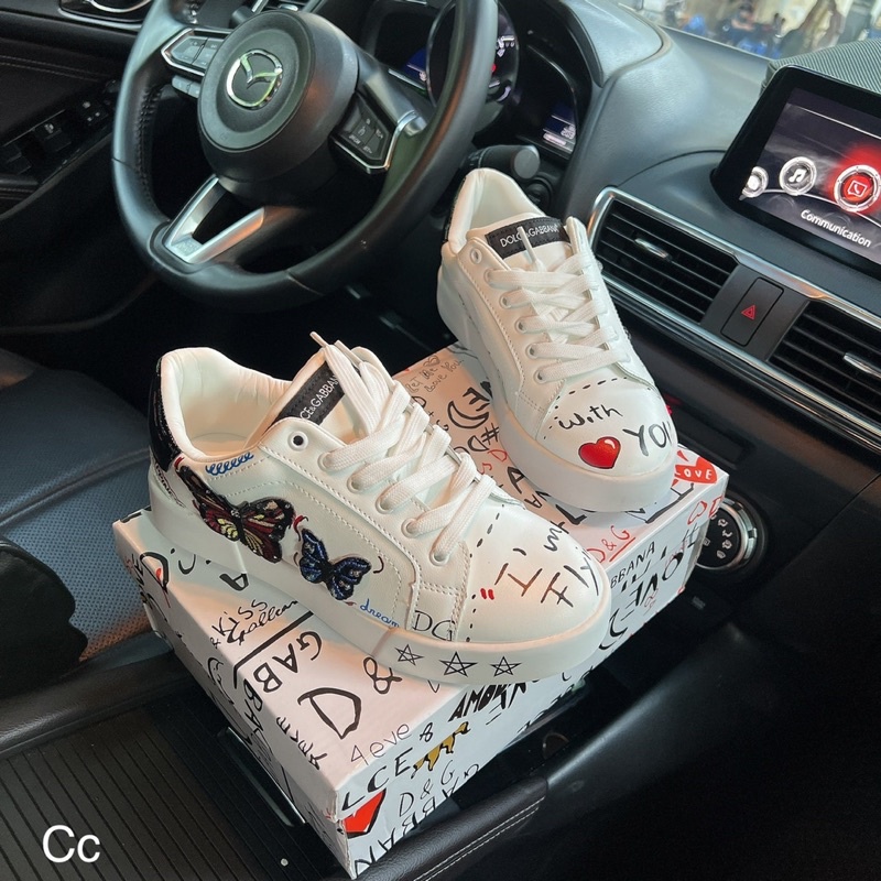 Giày thể thao sneaker D&G đủ size màu trắng fullbox