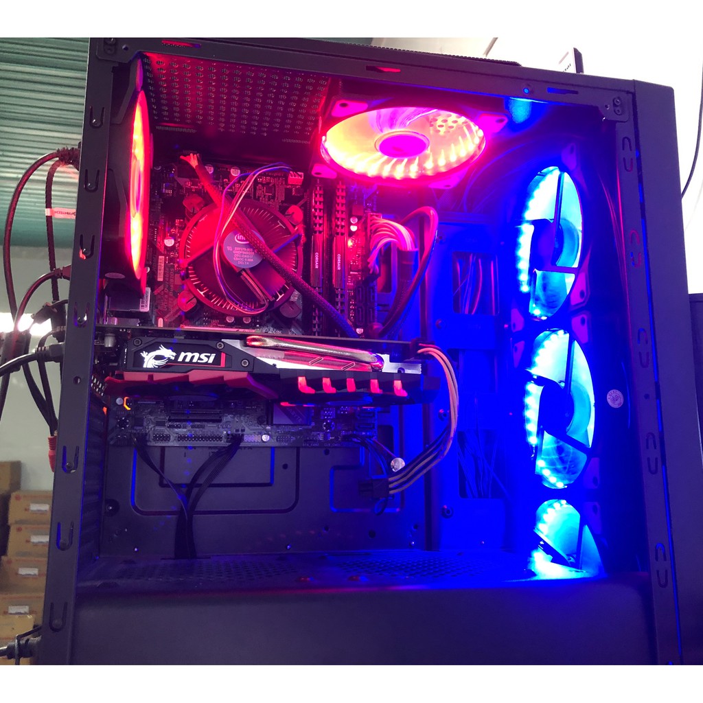 Máy Bộ PC Main GB B365M + I3 9100F + VGA ASUS CEBERUS 1050TI + Ram Corsair 16Gb