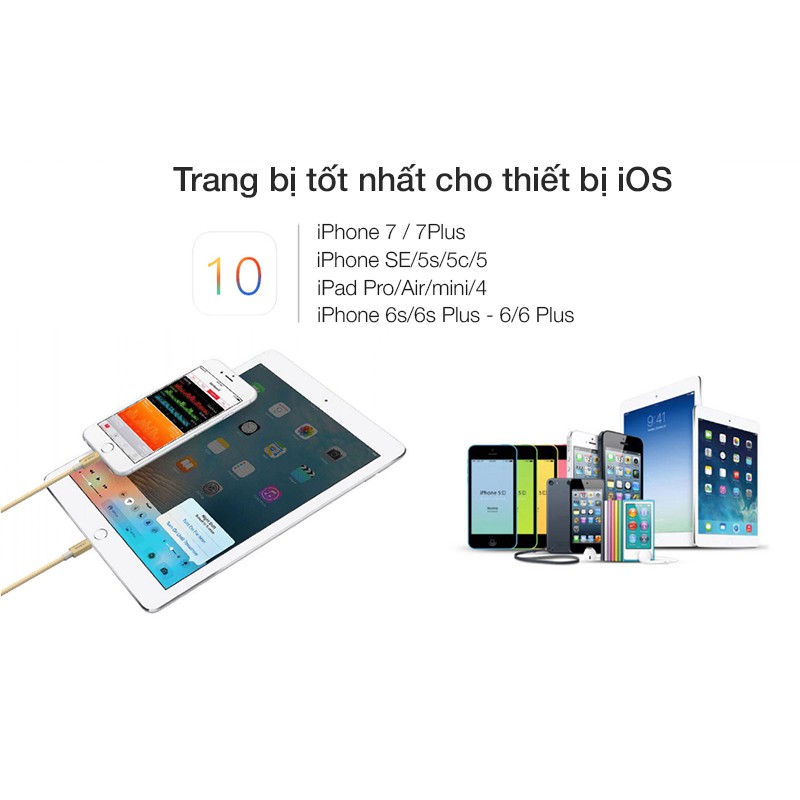 [CHÍNH HÃNG] CÁP SẠC IPHONE IPAD CỔNG LIGHTNING BỌC DÂY DÙ CHÍNH HÃNG ROMOSS 1 ĐỔI 1