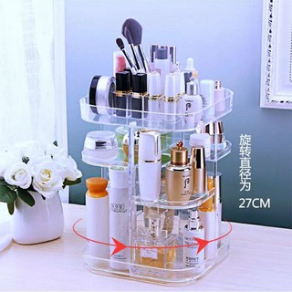 Kệ mỹ phẩm xoay 360 cao cấp [Loại vuông]