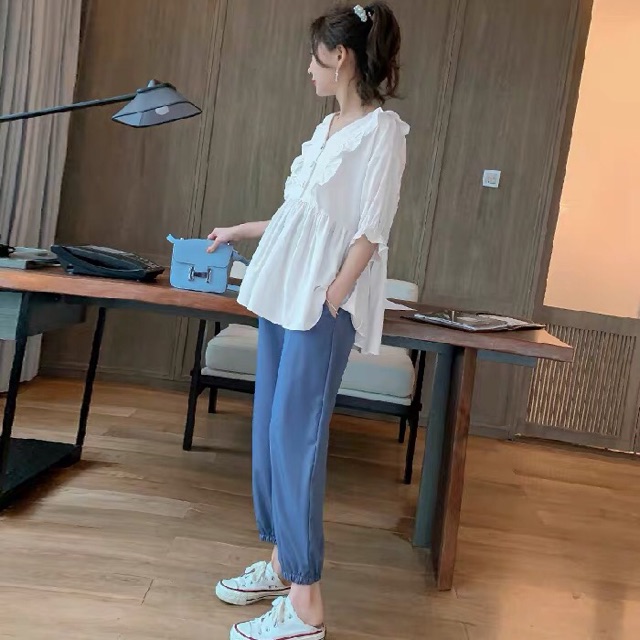 đồ bộ bầu lửng chất đẹp mát mặc hè siêu xinh hợp thời trang hàng quảng châu cao cấp có big size 90kg sẵn hàng