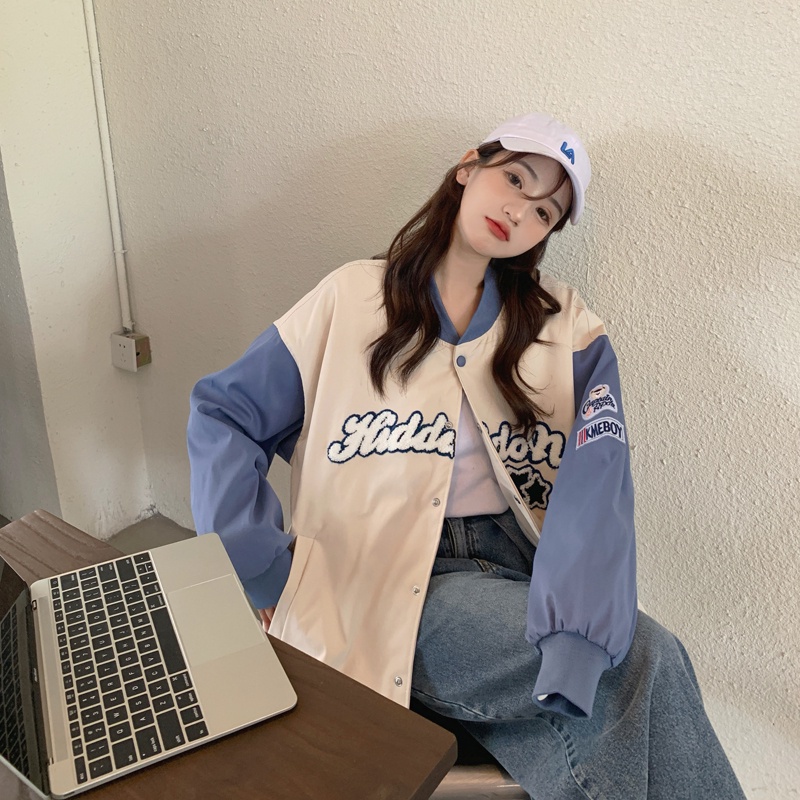 Áo khoác SUXI tay dài phối nút thiết kế thời trang mùa thu theo phong cách Hàn Quốc cho nữ