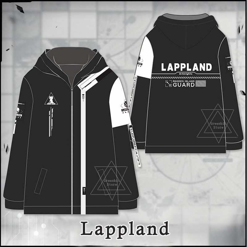 hoodie áo  Áo Khoác Nam Tay Dài Họa Tiết Arknights Lappland Có Khóa Kéo Thời