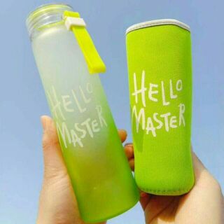 Bình thủy tinh Hello master