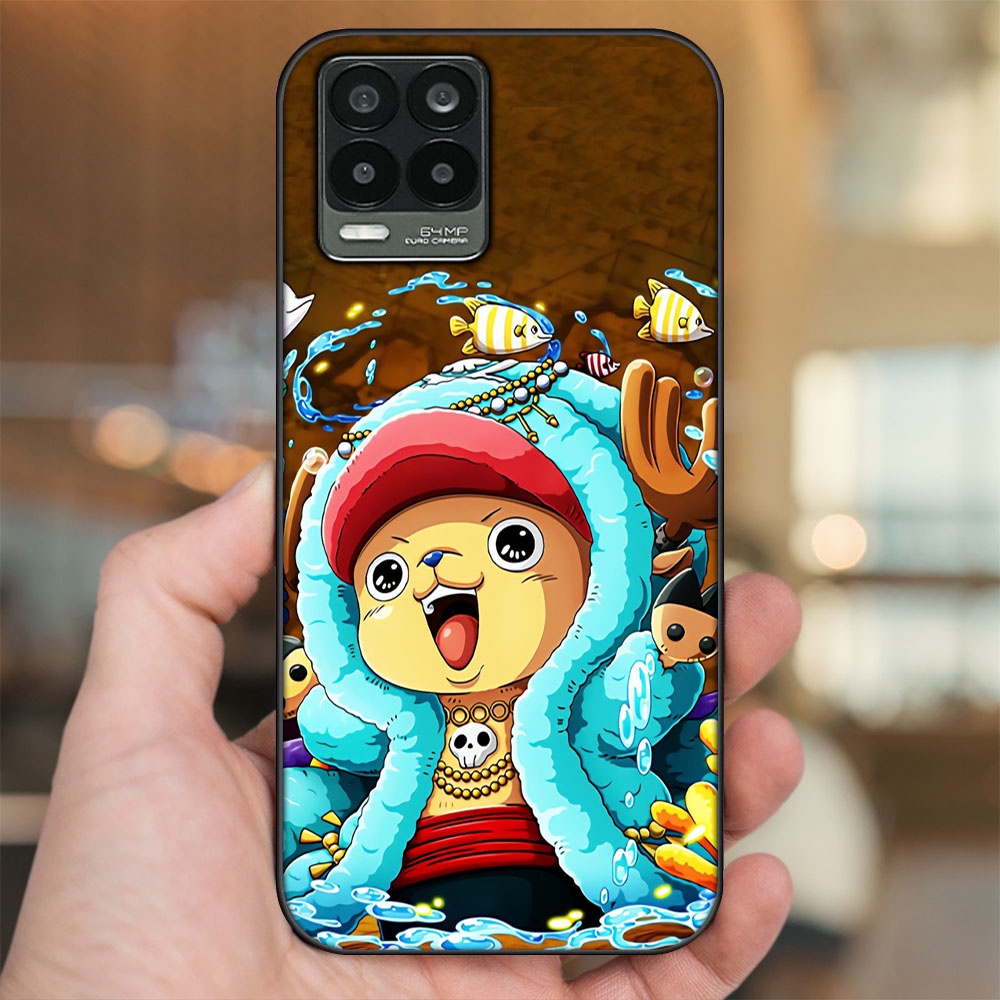 Ốp lưng Realme 8, 8 Pro viền đen in hình Chopper One Piece Đảo Hải Tặc