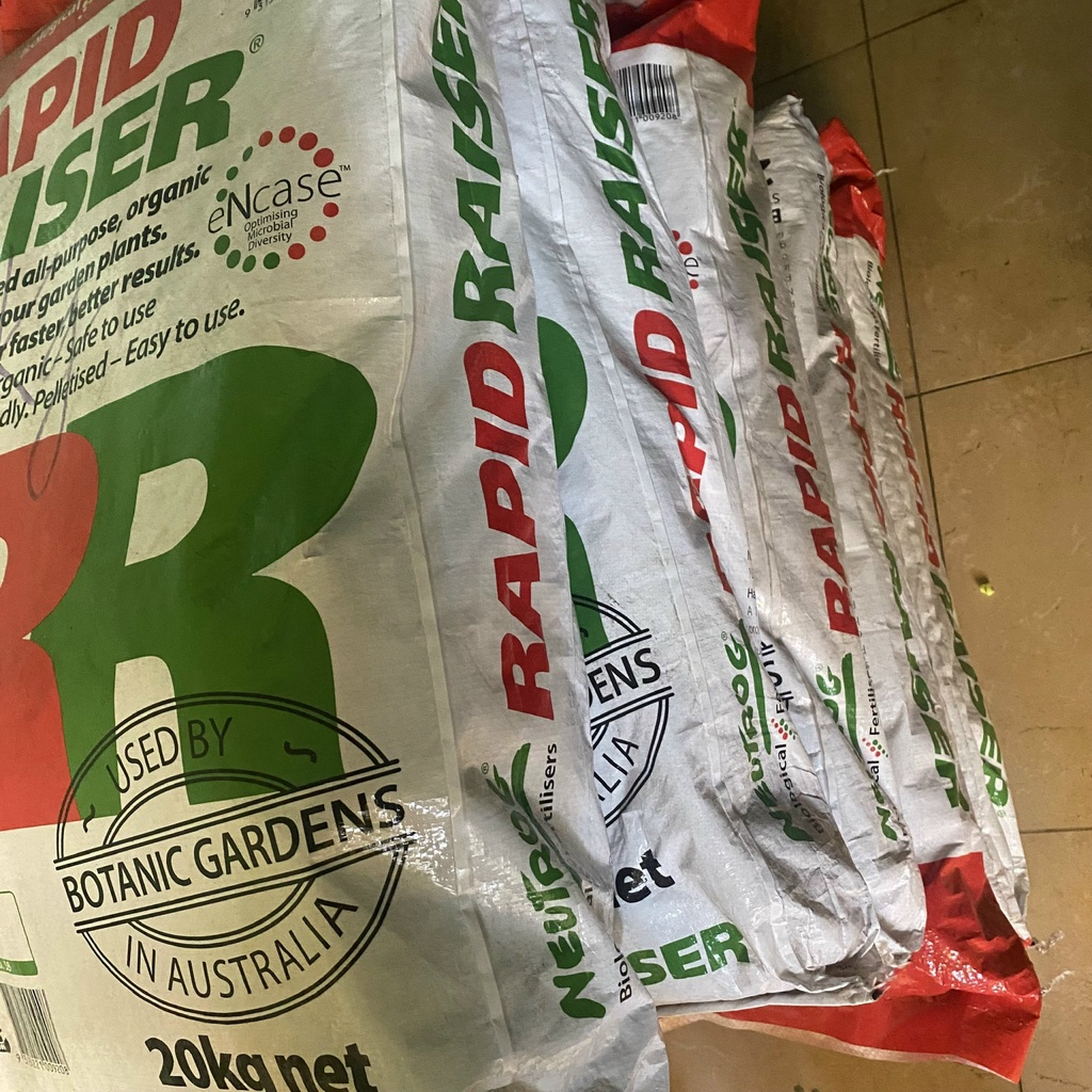 Phân bón hữu cơ RR RAPID RAISER dạng Viên của Úc 5kg, viên nén RAPID RAISER RR đỏ