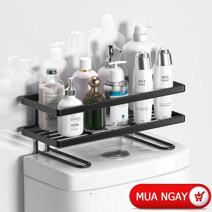 Kệ Để Đồ Nhà Tắm Bằng Sắt Thép Không Rỉ Có Chân Tiện Lợi, Kệ Gác Bồn Xả Nước Toilet 1 Tầng