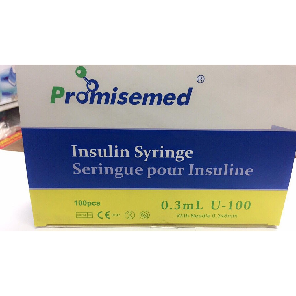 Bơm tiêm insulin Syringe Promisemed hộp 100 chiếc