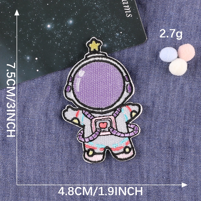 Miếng Dán Trang Trí Quần Áo Hình Phi Hành Gia Hoạt Hình Đáng Yêu