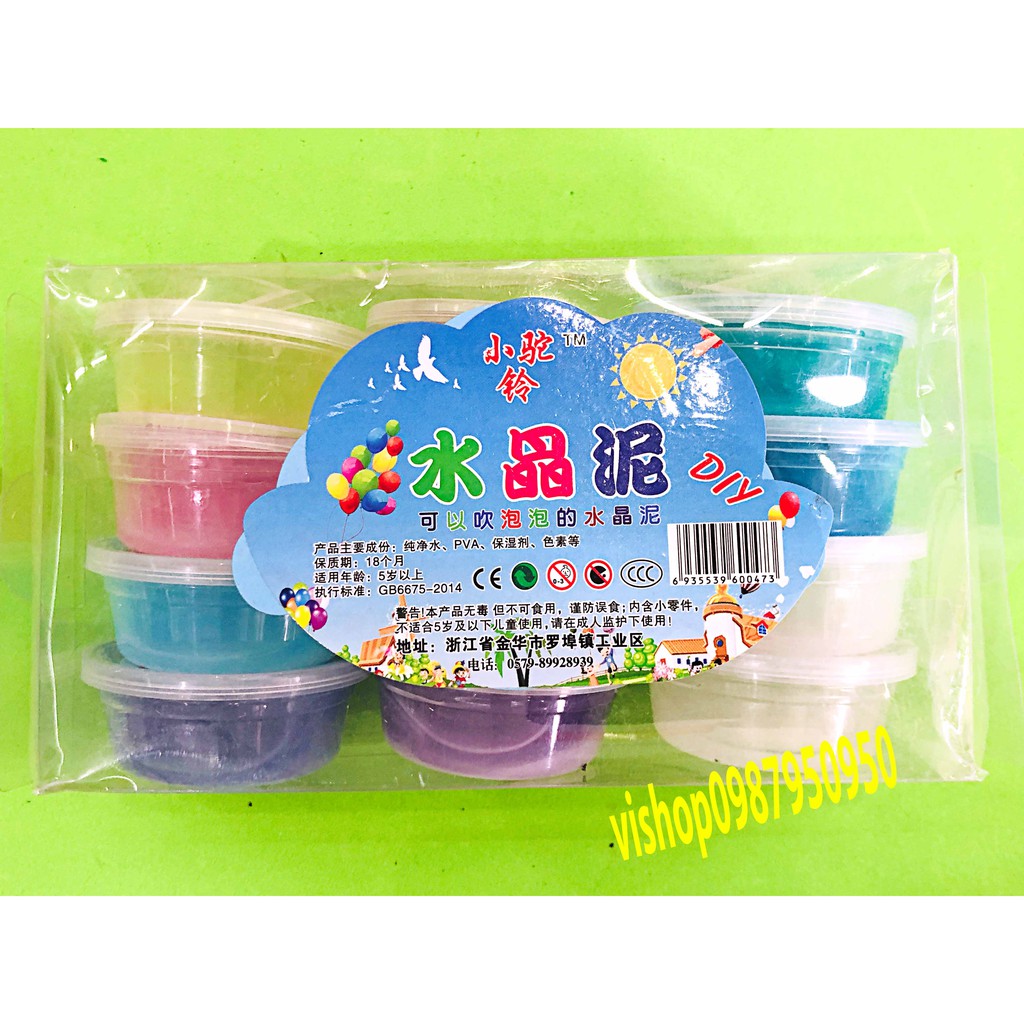 (sỉ 3k) 1 HỘP SLIME PHỐI 2 MÀU SLAM SMILE LOẠI NHỎ GIÁ RẺ