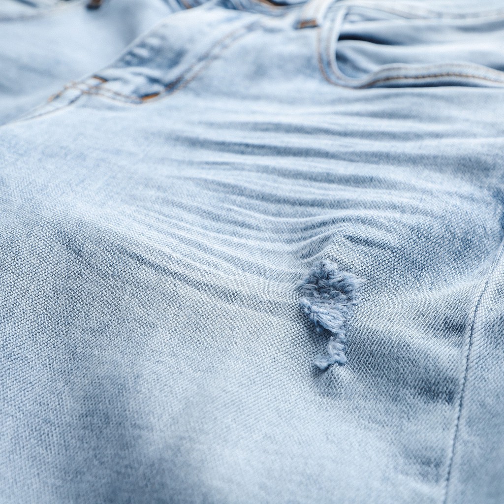 Quần jeans ZARA xanh rách skinny 201001 TuanStore