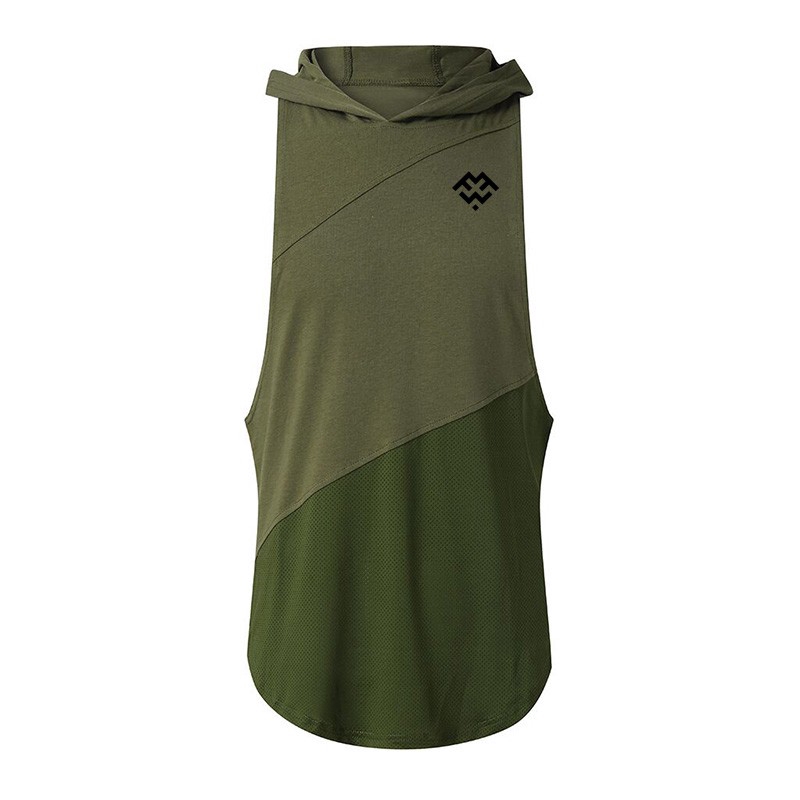 Áo thun thể thao nam không tay có nón gồm 5 màu thời trang Hàn Quốc