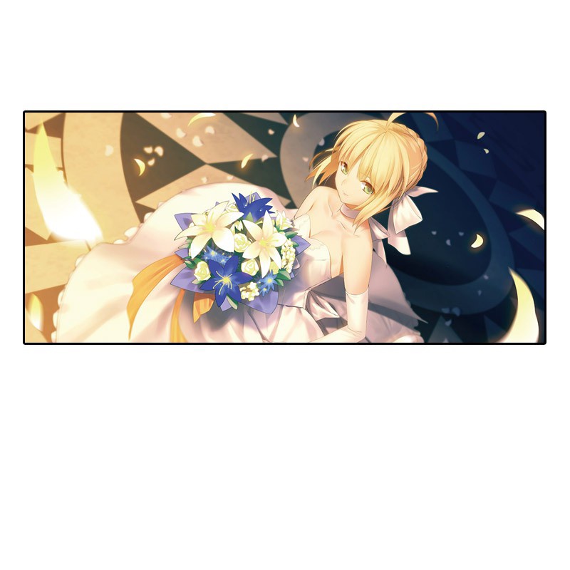 Miếng Lót Chuột Và Bàn Phím Máy Tính In Hình Anime Fate Joan of Arc Sakura Saber Okita Chống Thấm Nước