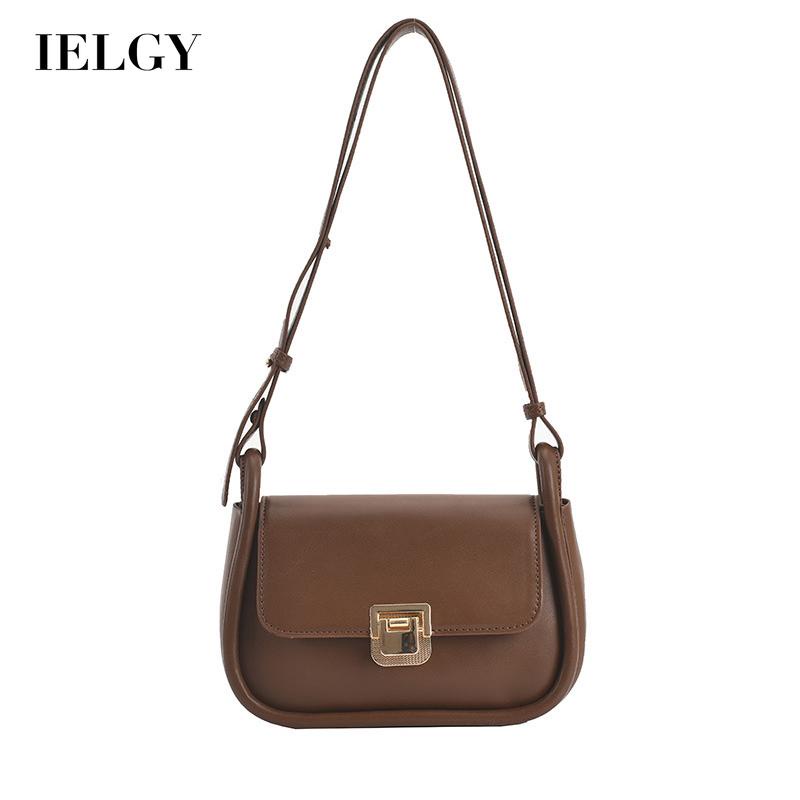 Túi Đeo Vai Có Khóa Màu Xanh Dương Phong Cách Pháp Thời Trang Cho Nữ